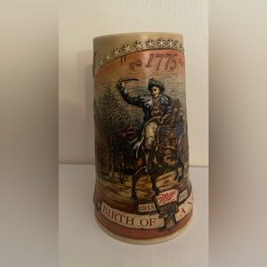 Miller High Life 1775 “Birth of a Nation” Paul Revere’s Ride Commemorative Stein